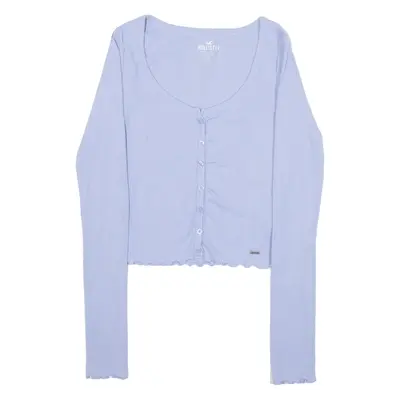 HOLLISTER Baby Tee Womens T-Shirt Blue Long Sleeve XS