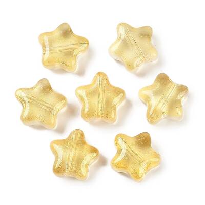Transparent Spray Painted Frosted Glass Beads