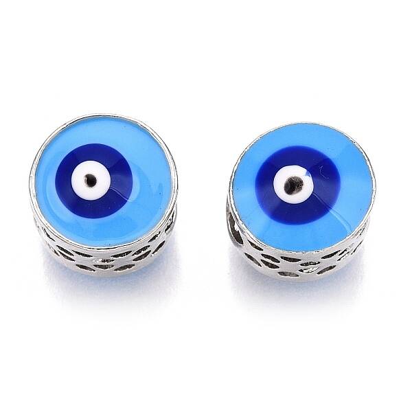 Brass Enamel European Beads
