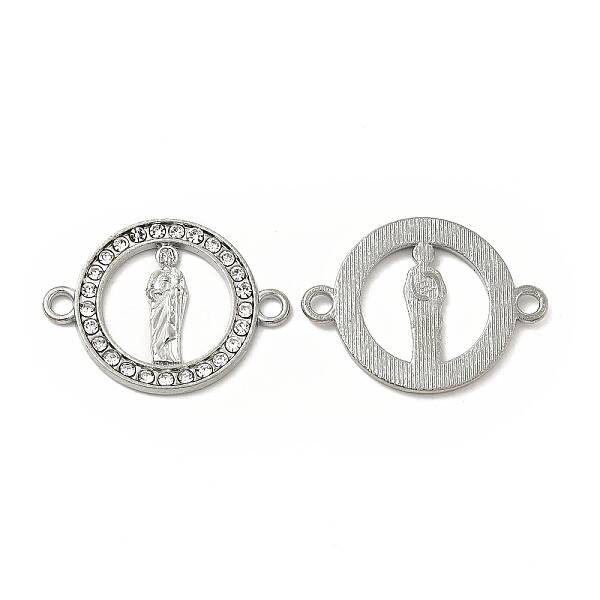Alloy Connector Charms with Rhinestone