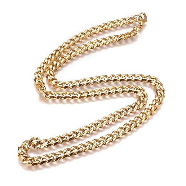 304 Stainless Steel Cuban Link Chain Necklaces