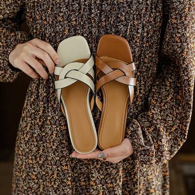 CHIKO Amada Open Toe Block Heels Slides Sandals