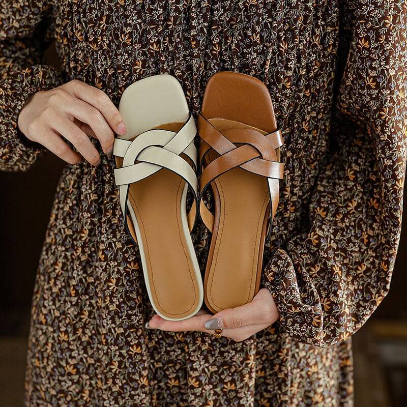 CHIKO Amada Open Toe Block Heels Slides Sandals