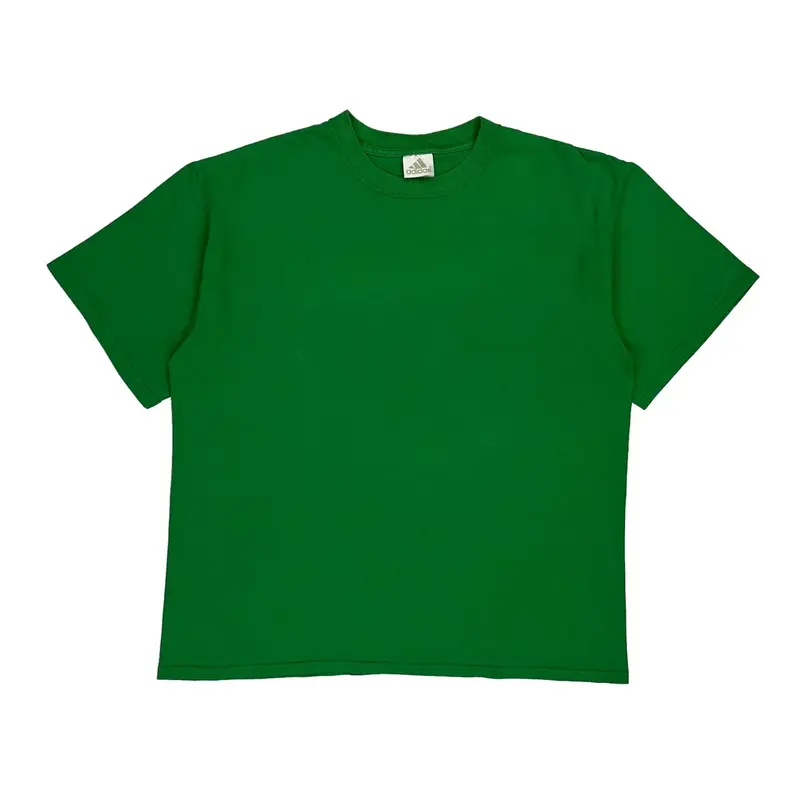Adidas T-Shirt - Large Green Cotton