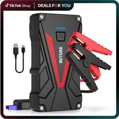 FathersDayGift Buture BR300 Car Jump Starter, 1500A Peak 13800mAh Portable Car Battery Starter Auto Battery Booster Pack with...