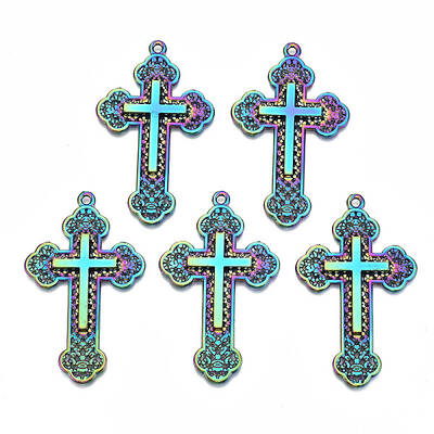 Rainbow Color Alloy Big Pendants