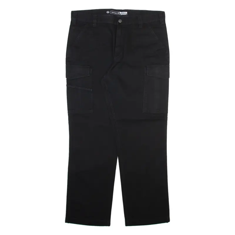 CARHARTT Cargo Mens Trousers Black Relaxed Straight W38 L32