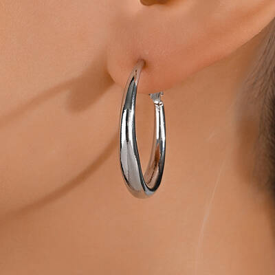 Brass Large Hoop Earrings for Women