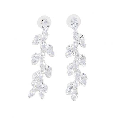 Brass Micro Pave Cubic Zirconia Stud Earrings