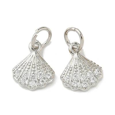 Brass Micro Pave Cubic Zirconia Pendants