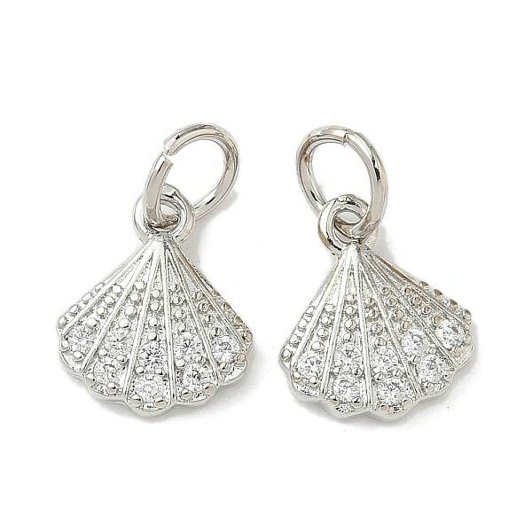 Brass Micro Pave Cubic Zirconia Pendants