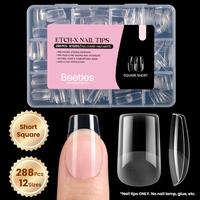Beetles Gel Nail Tips Pre-Shaped Fake Nails Gelly Tips Clear Press on Nail Tips Full Cover False Nails Easter's Gift for Girl...