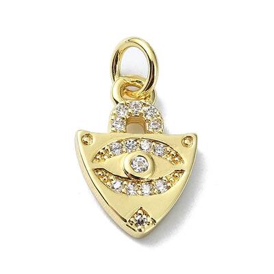 Eye Theme Brass Micro Pave Cubic Zirconia Charms