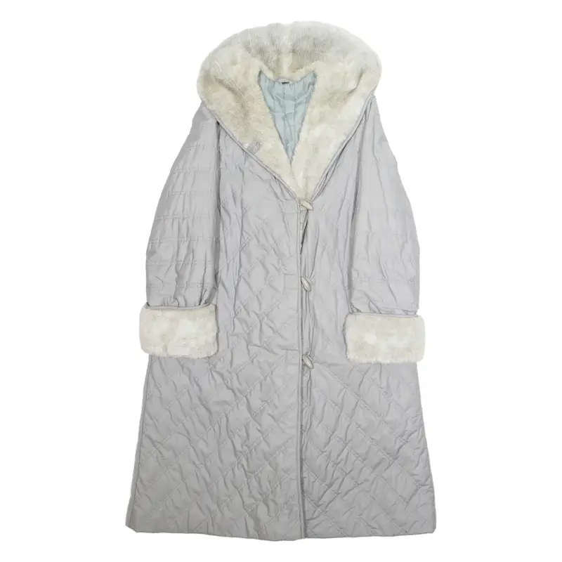 Womens Quilted Jacket Grey L