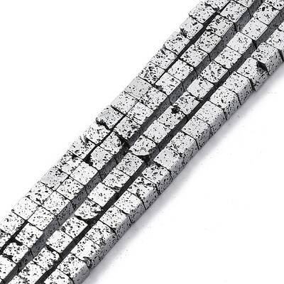 Electroplated Natural Lava Rock Beads Strands