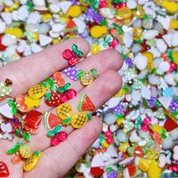 Mini Fruits And Animals Characters for Nail Art DIY And more trendy design woman girl Cutics mixshape resin