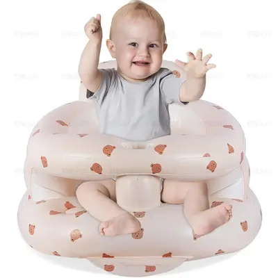 Halloween Fall Gift Baby Inflatable Seat with Guardrails for 3-36 Months, Built-in Air Pump, Toddler Support Chair for Sittin...