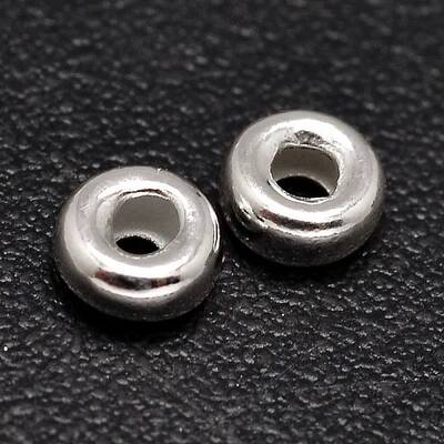 Rondelle 925 Sterling Silver Spacer Beads