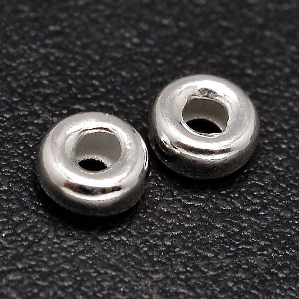 Rondelle 925 Sterling Silver Spacer Beads
