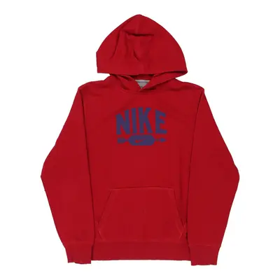 Age 13-15 Nike Spellout Hoodie - XL Red Cotton Blend