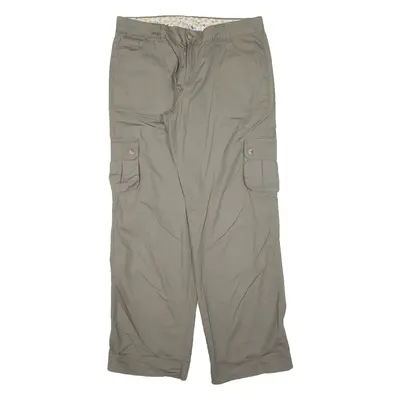 COLUMBIA Cargo Womens Trousers Green Loose Straight W34 L32