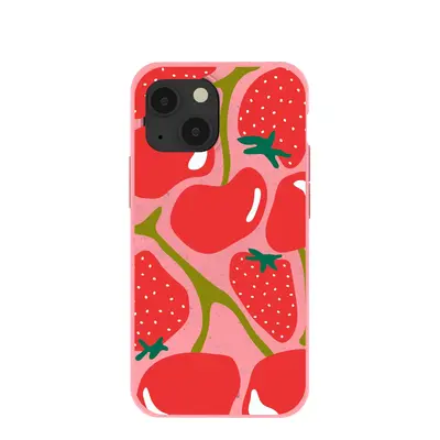 Bubblegum Pink Cherry Berry iPhone 13 Mini Case