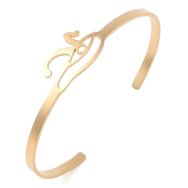 201 Stinless Steel God Eye of Horus Cuff Bangles for Women