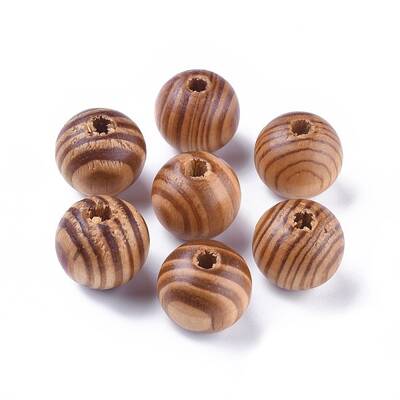 Round Natural Wood Beads