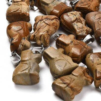 Natural Picture Jasper Pendants
