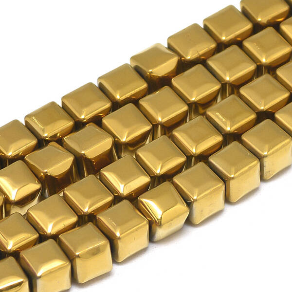 Electroplate Non-magnetic Synthetic Hematite Beads Strands