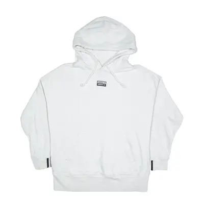 ADIDAS Hoodie White Pullover Womens UK 14