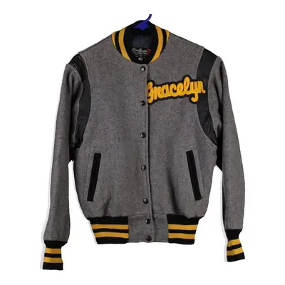Gracelyn Fordham Varsity Jacket - Small Grey Wool Blend