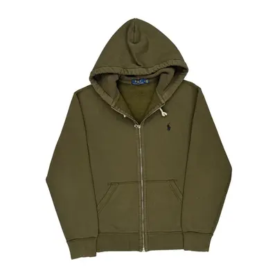 Ralph Lauren Hoodie - Medium Khaki Cotton Blend