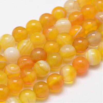Natural Striped Agate/Banded Agate Bead Strands
