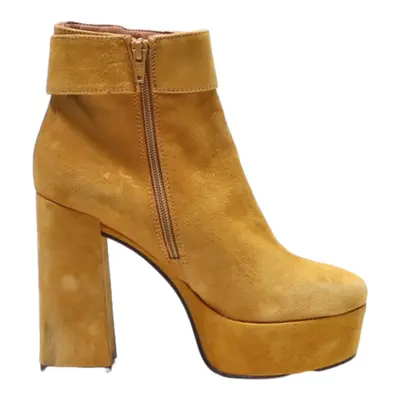 FORNENTINI Chelsea Boots Orange Leather Womens UK 5
