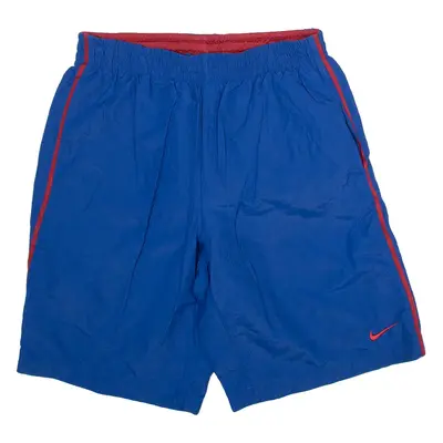 NIKE Mesh Lined Mens Swimming Shorts Blue L W30