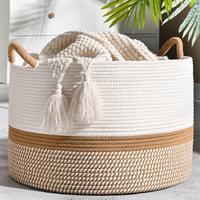 Beiduole Large Cotton Rope Basket 85L,20\
