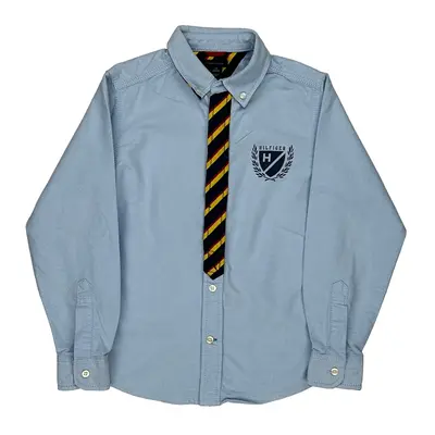 Age 8-10 Tommy Hilfiger Shirt - Small Blue Cotton