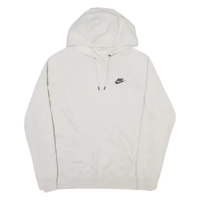 NIKE Womens Cream Hoodie L