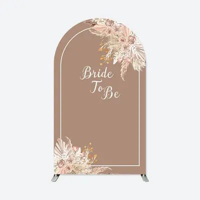 Aperturee Bride To Be Boho Floral Wedding Party Arch Backdrop | Round Arch Backdrop Cover | Circle Arch Backdrop Diy | Diy Ro...