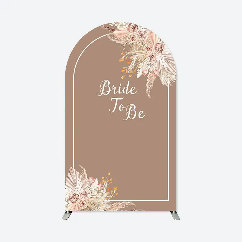 Aperturee Bride To Be Boho Floral Wedding Party Arch Backdrop | Round Arch Backdrop Cover | Circle Arch Backdrop Diy | Diy Ro...
