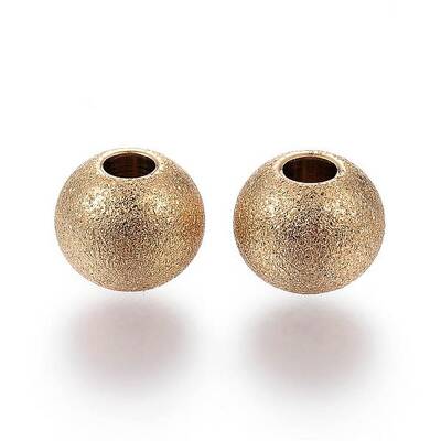 Ion Plating(IP) 201 Stainless Steel Textured Beads
