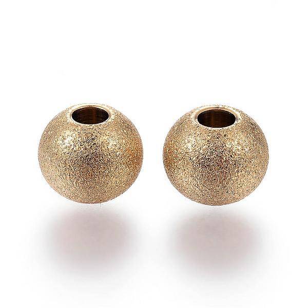 Ion Plating(IP) 201 Stainless Steel Textured Beads