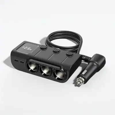 Multifunctional Portable Charger, Car Charger for Summer, Multiport Mobile Phone Charging Car Chargers With Digital Display,...