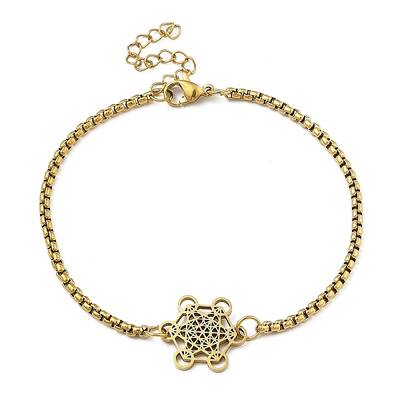 201 Stainless Steel Popcorn Chain Bangles for Women