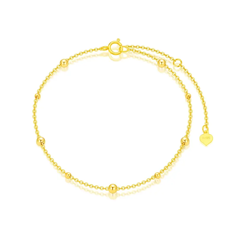 14K Gold Bead Metal Beads Bracelet