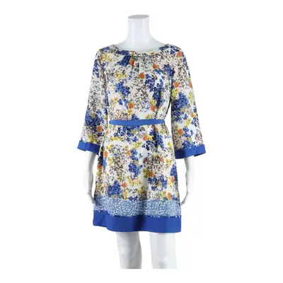 MONSOON Oversized Womens Day Dress Blue Floral Knee Length UK 12
