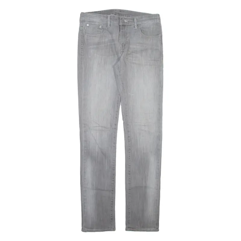 LEVI'S 511 Jeans Mens Grey Slim Straight Stone Wash W30 L34
