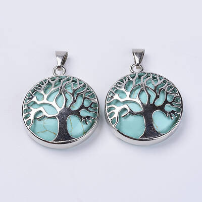 Dyed Synthetic Turquoise Pendants