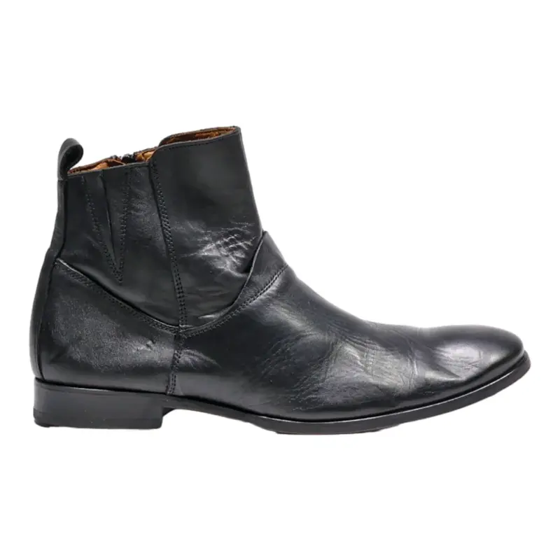 PABLO PAUTIO Ankle Boots Black Leather Mens UK 7.5
